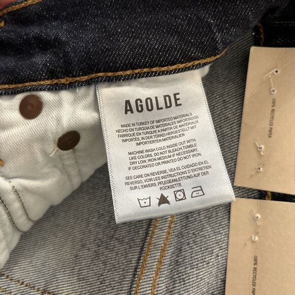 AGOLDE Nico Boot Jeans Women's 24 Song Blue Boot Cut Dark Wash - Picture 5 of 11